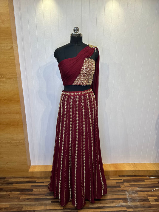 Maroon Lehenga